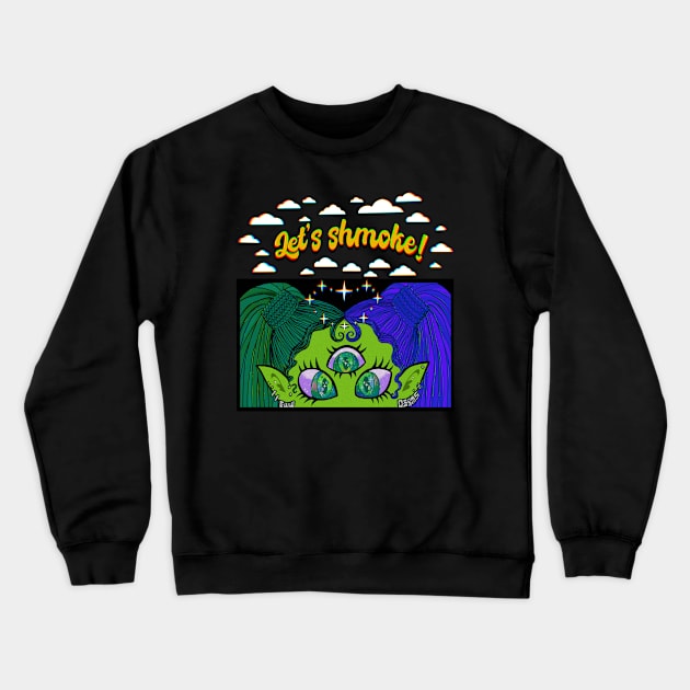 Lets shmoke anime Crewneck Sweatshirt by EwwGerms